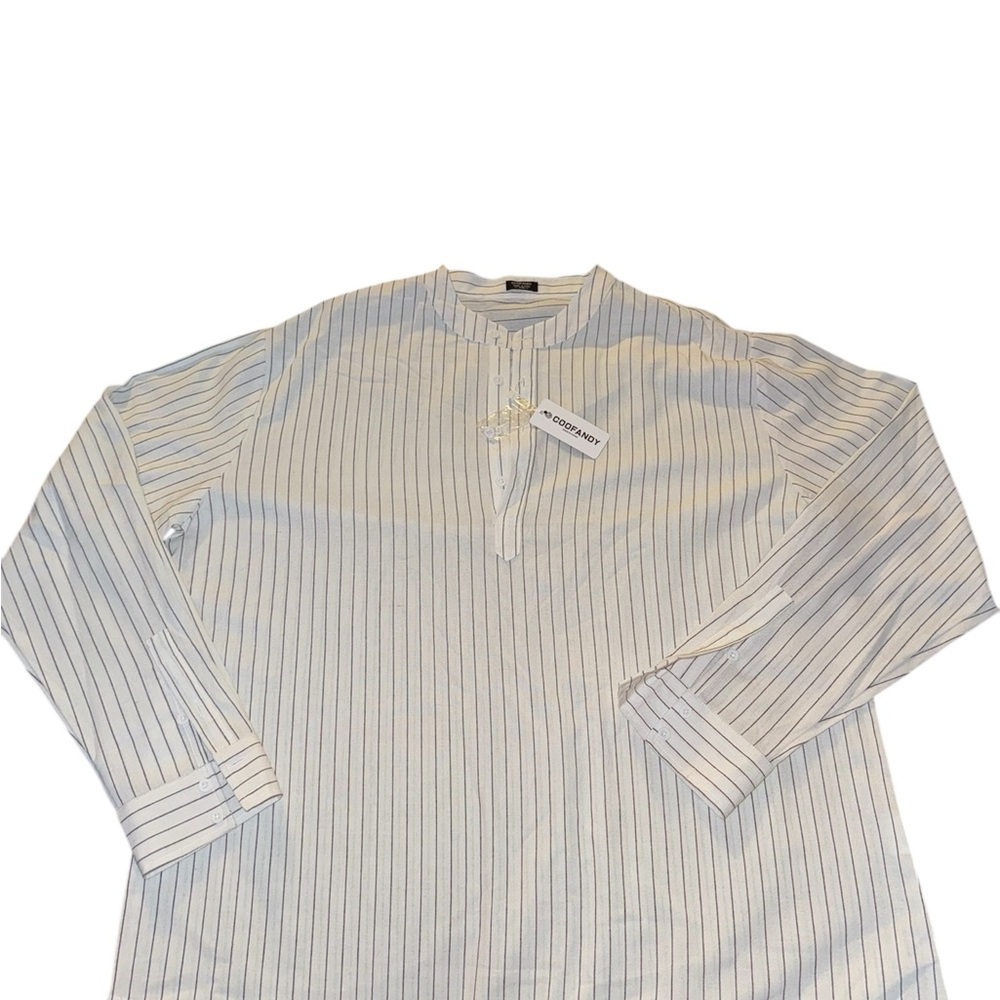 Men's Striped White Shirt